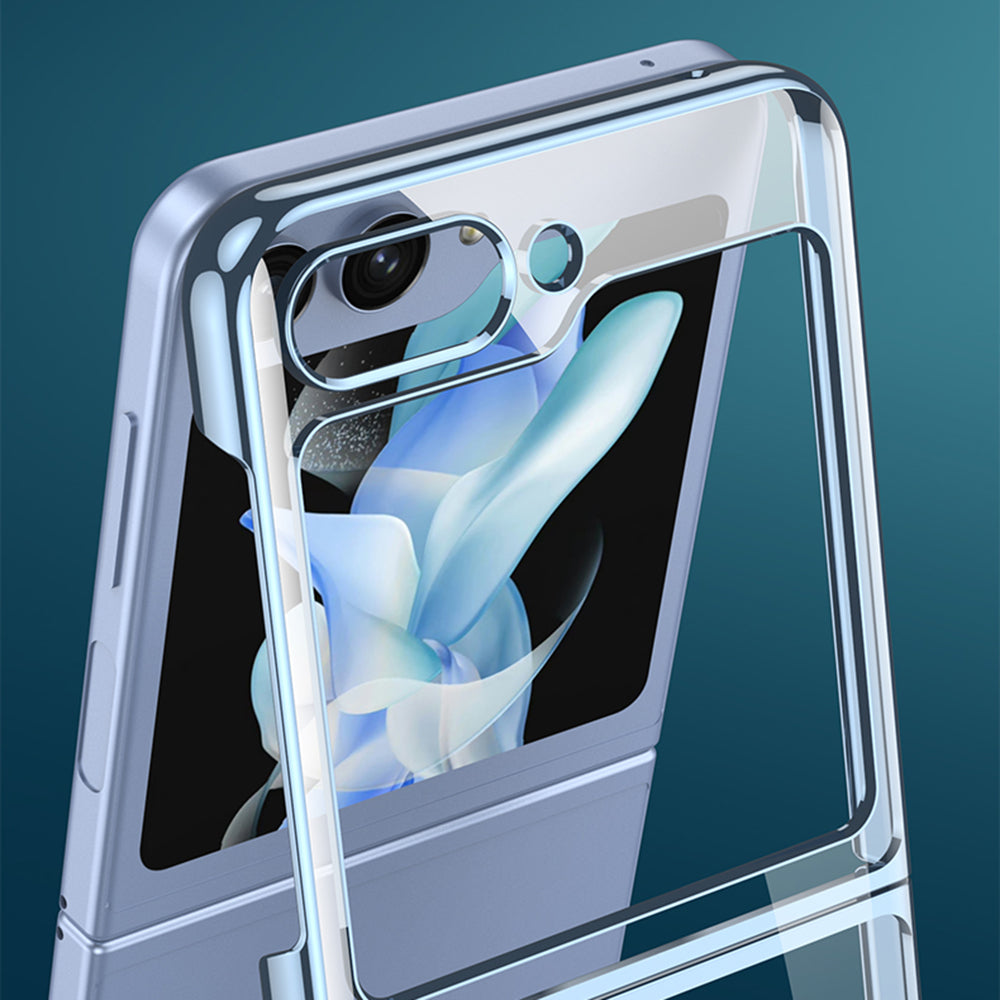 GKK pro Samsung Galaxy Z Flip5 5G galvanické plastové pouzdro na telefon skládací kryt telefonu odolný proti poškrábání GKK pro Samsung Galaxy Z Flip5 5G galvanické plastové pouzdro na telefon skládací kryt telefonu odolný proti poškrábání
